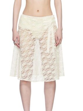 Belle Anna Belle White Willa Midi Skirt